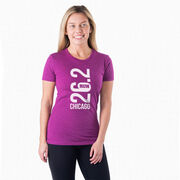 Women's Everyday Runners Tee - Chicago 26.2 Vertical