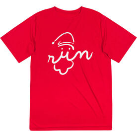 Men's Running Short Sleeve Tech Tee - Santa Run Face