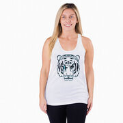 Women's Racerback Performance Tank Top - Eye Of The Tiger