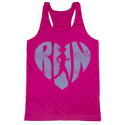 Women's Racerback Performance Tank Top - Love The Run