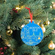 Running Round Ceramic Ornament - Boston Twenty Six Point Two