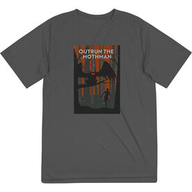 Men's Running Short Sleeve Performance Tee - Outrun the Mothman