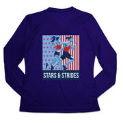 Women's Long Sleeve Tech Tee - Stars and Strides