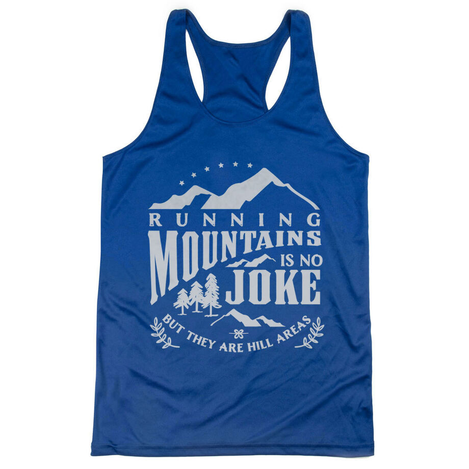 Women's Racerback Performance Tank Top - Running Mountains