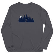 Men's Running Long Sleeve Performance Tee - Moonlit Run (Male)
