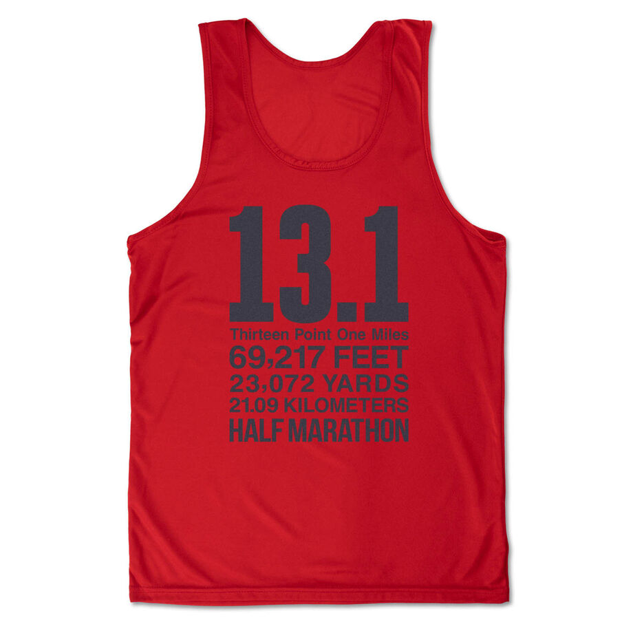 Men's Running Performance Tank Top - 13.1 Math Miles