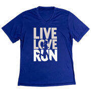 Women's Short Sleeve Tech Tee - Live Love Run Silhouette