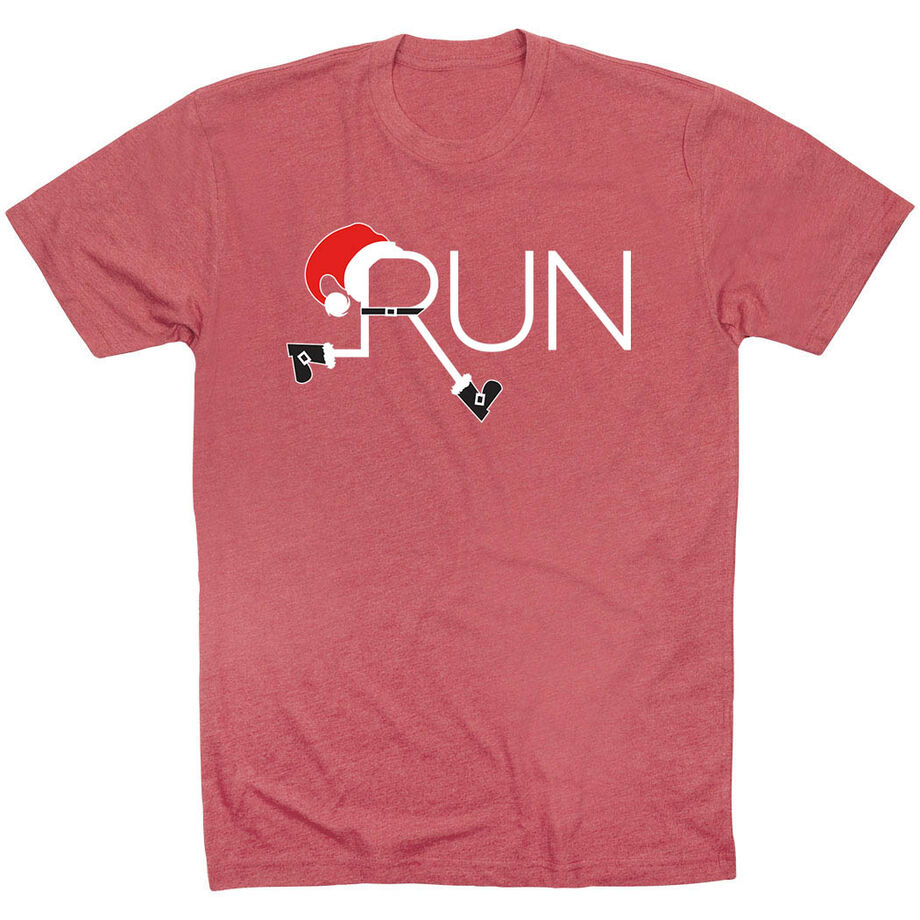 Running Short Sleeve T-Shirt - Let's Run For Christmas