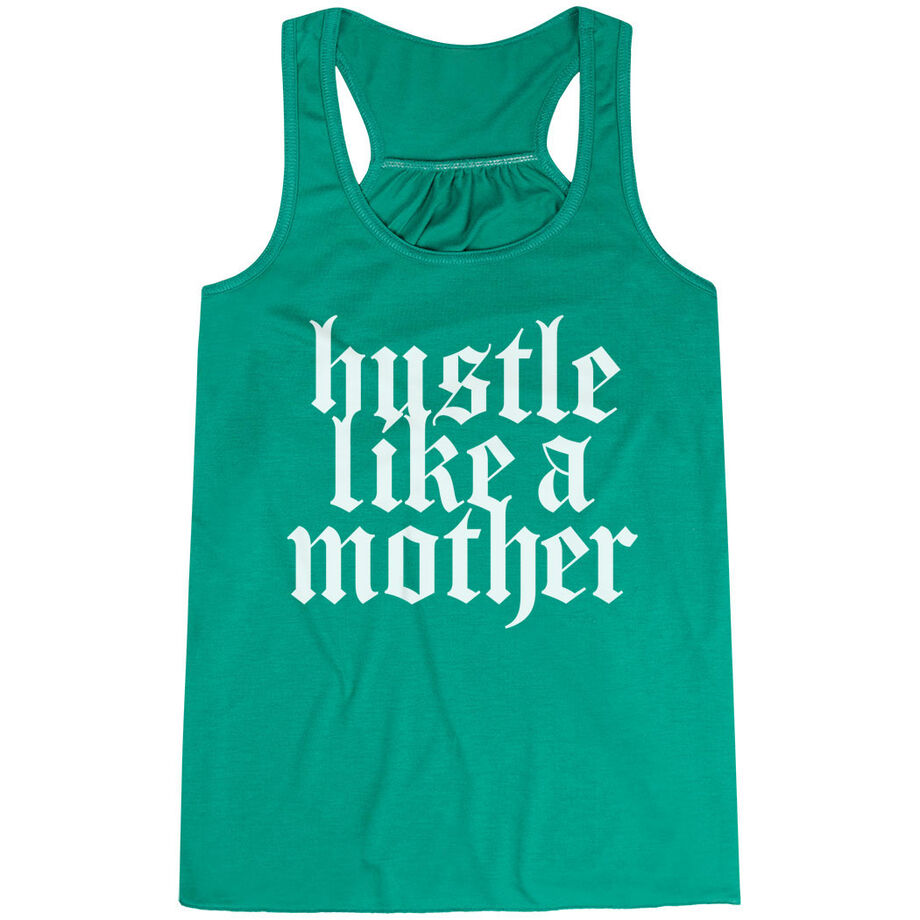 Flowy Racerback Tank Top - Hustle Like a Mother