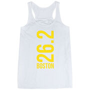 Flowy Racerback Tank Top - Boston 26.2 Vertical