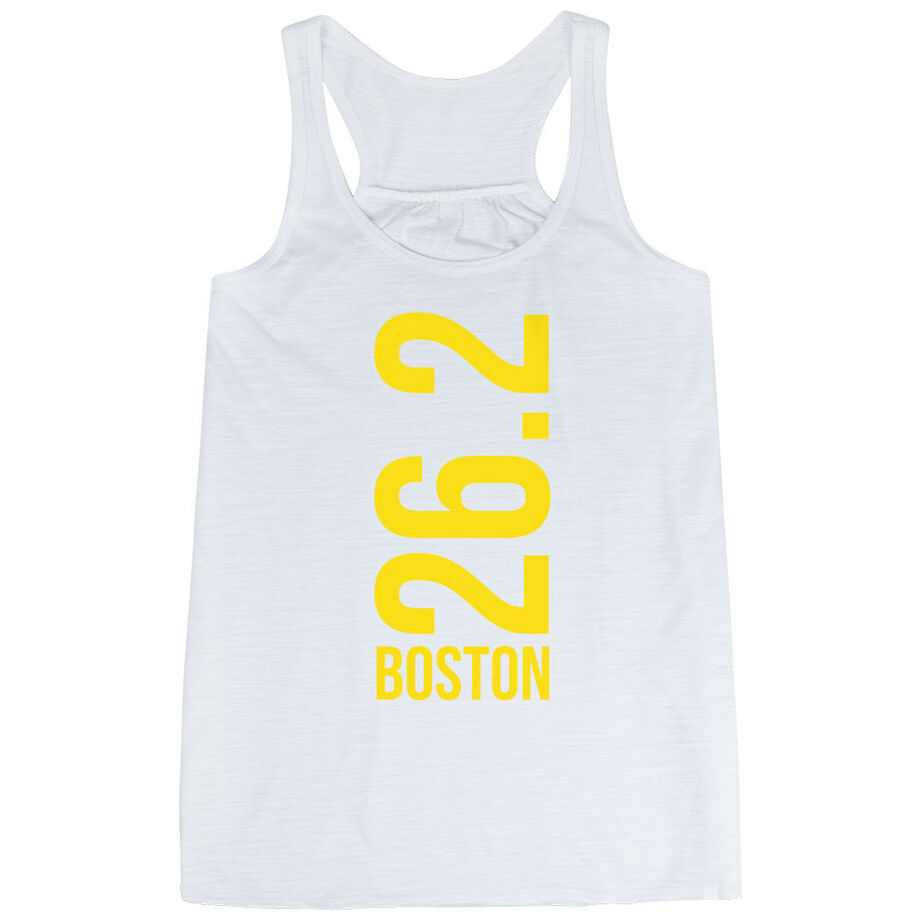 Flowy Racerback Tank Top - Boston 26.2 Vertical