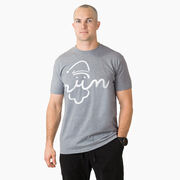 Running Short Sleeve T-Shirt - Santa Run Face 
