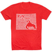 Running Short Sleeve T-Shirt - Wyoming State Runner 