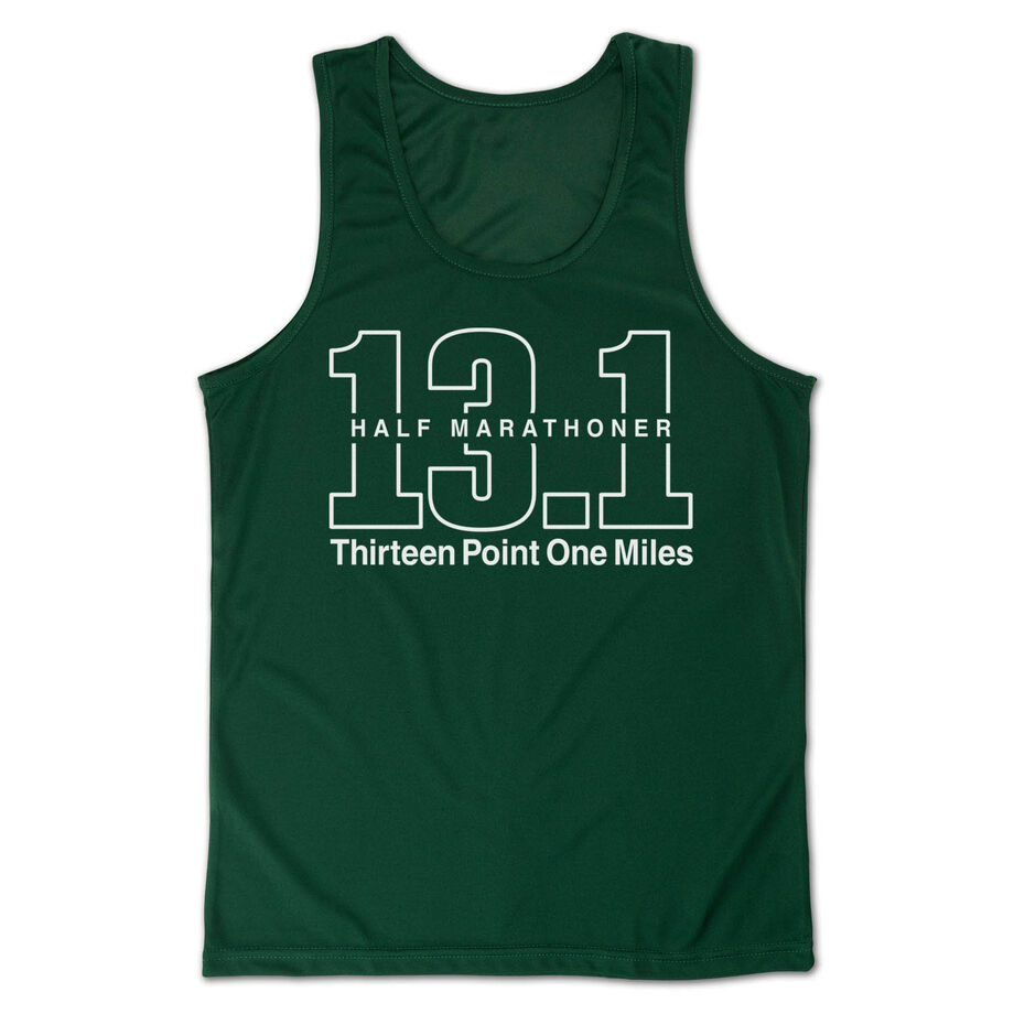 Men's Running Performance Tank Top - Half Marathoner 13.1 Miles