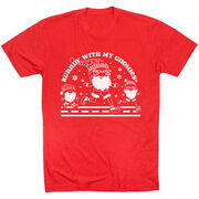 Running Short Sleeve T-Shirt - Runnin' With My Gnomies® - Christmas 2023