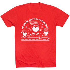 Running Short Sleeve T-Shirt - Runnin' With My Gnomies® - Christmas 2023