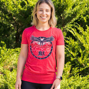 Women's Everyday Runners Tee - We Run Free Because Of The Brave