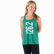 Flowy Racerback Tank Top - 26.2 Marathon Vertical