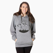 Statement Fleece Hoodie -  Life's Short Run Long (Mountains)