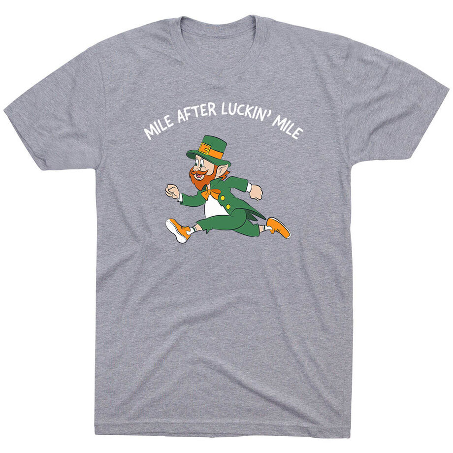 Running Short Sleeve T-Shirt - Mile After Luckin Mile