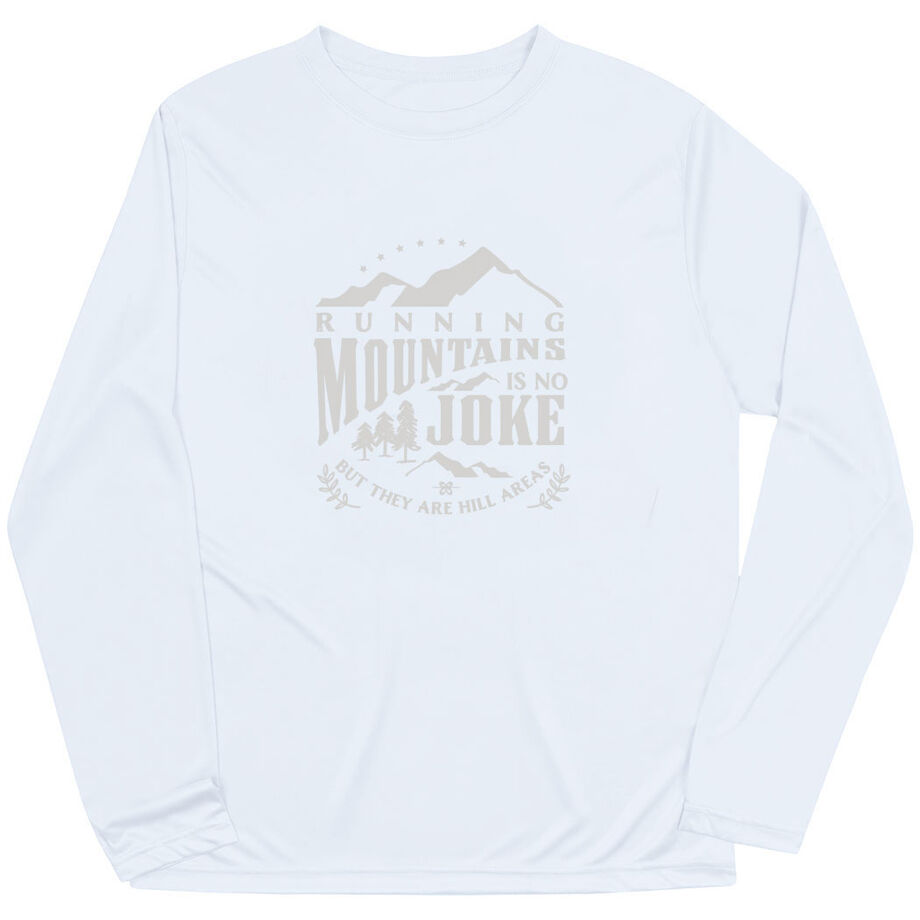 Men's Running Long Sleeve Performance Tee - Running Mountains