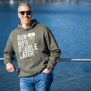 Statement Fleece Hoodie -  Run Now Gobble Later (Bold)