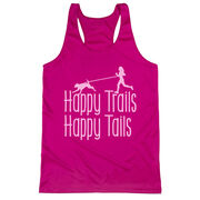 Women's Racerback Performance Tank Top - Happy Trails Happy Tails