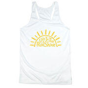 Women's Racerback Performance Tank Top - Live In The RunShine