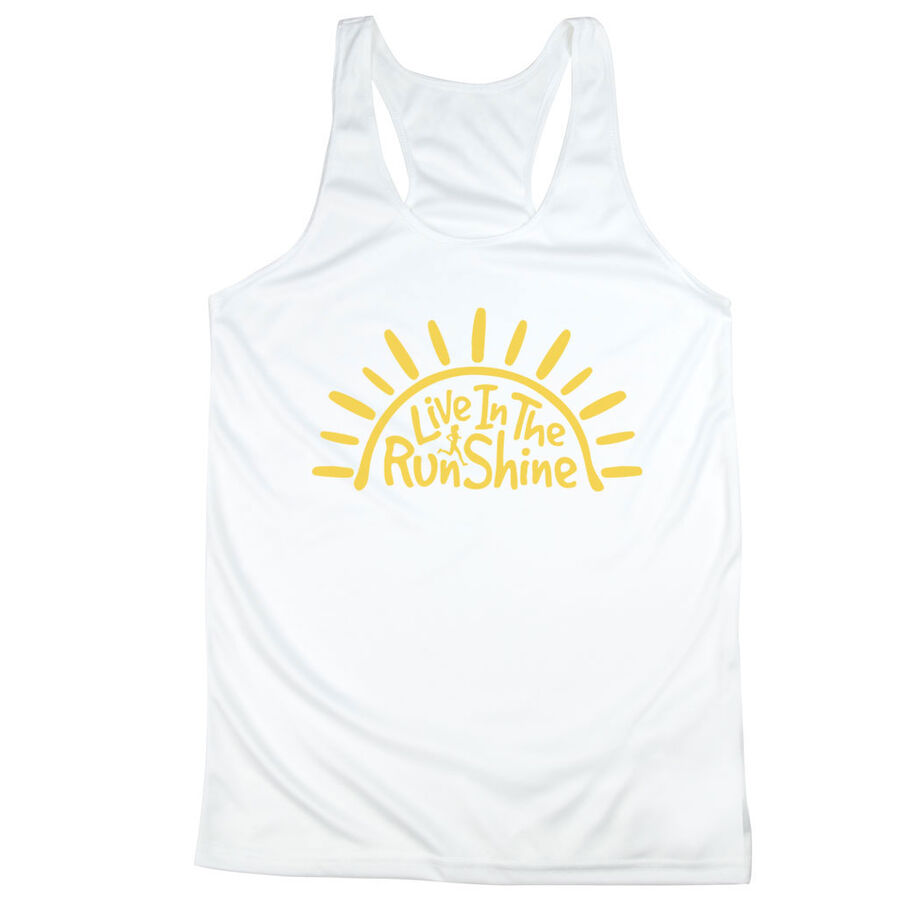 Women's Racerback Performance Tank Top - Live In The RunShine