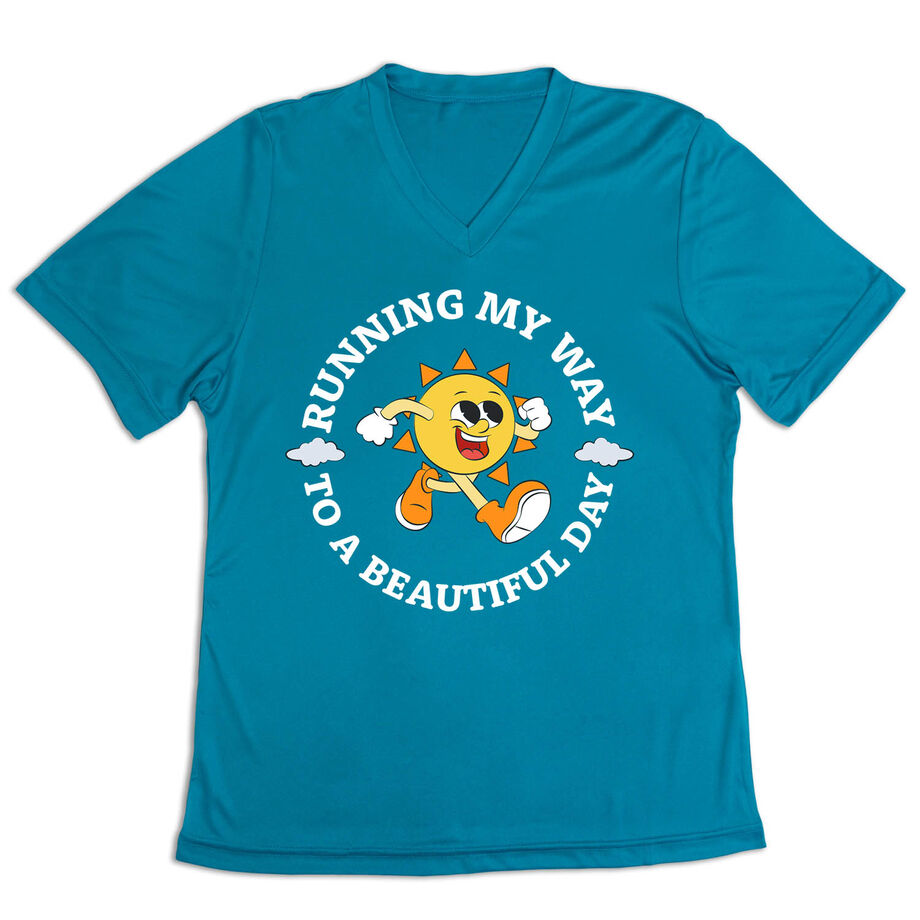 Women's Short Sleeve Tech Tee - Running My Way to a Beautiful Day