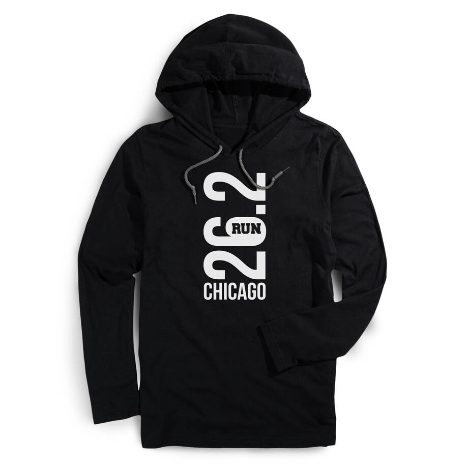 Running Lightweight Hoodie - Chicago 26.2 Vertical