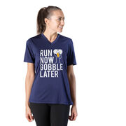 Women's Short Sleeve Tech Tee - Run Now Gobble Later (Bold)