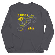 Men's Running Long Sleeve Performance Tee - Boston Route