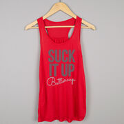 Flowy Racerback Tank Top - Suck It Up Buttercup