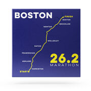 Running Canvas Wall Art - Boston Route