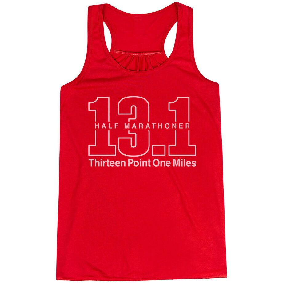 Running Flowy Racerback Tank Top - Half Marathoner 13.1 Miles