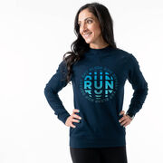 Running Raglan Crew Neck Sweatshirt - Eat Sleep Run Repeat