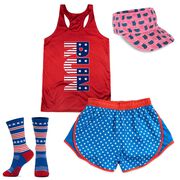 Patriotic Stars Running Outfit