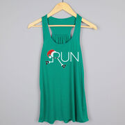 Flowy Racerback Tank Top - Let's Run For Christmas