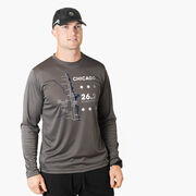 Men's Running Long Sleeve Performance Tee - Chicago Route