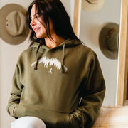 Statement Fleece Hoodie - Trail Runner in the Mountains