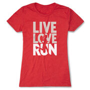 Women's Everyday Runners Tee - Live Love Run Silhouette