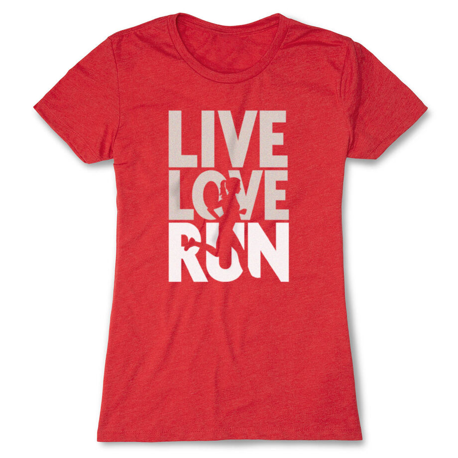 Women's Everyday Runners Tee - Live Love Run Silhouette