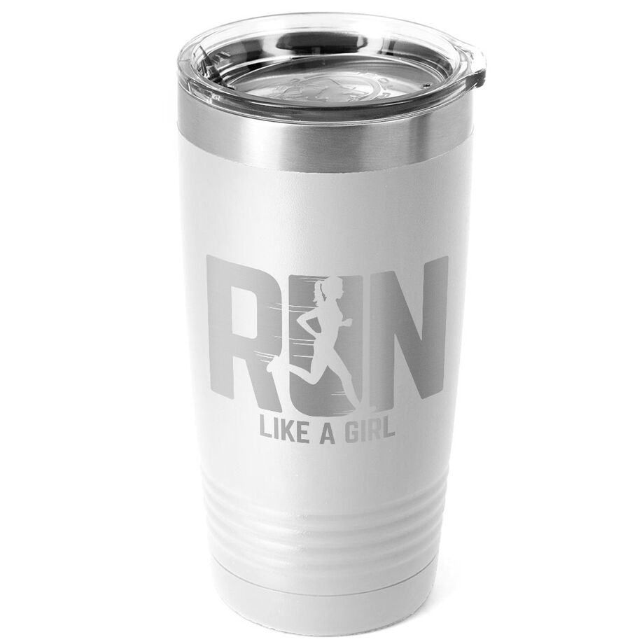 Running 20 oz Double Insluated Tumbler - Let's Run Like A Girl