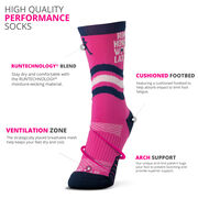 Socrates&reg; Mid-Calf Socks - Run Now Wine Later