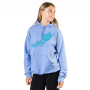 Cross Country Hooded Sweatshirt - Winged Foot Inspirational Words