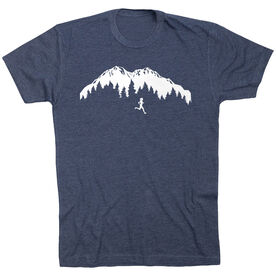 Running Short Sleeve T-Shirt - Trail Runner in the Mountains