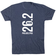 Running Short Sleeve T-Shirt - Philadelphia 26.2 Vertical