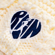 Running Embroidered Pom Pom Knit Hat - Love the Run