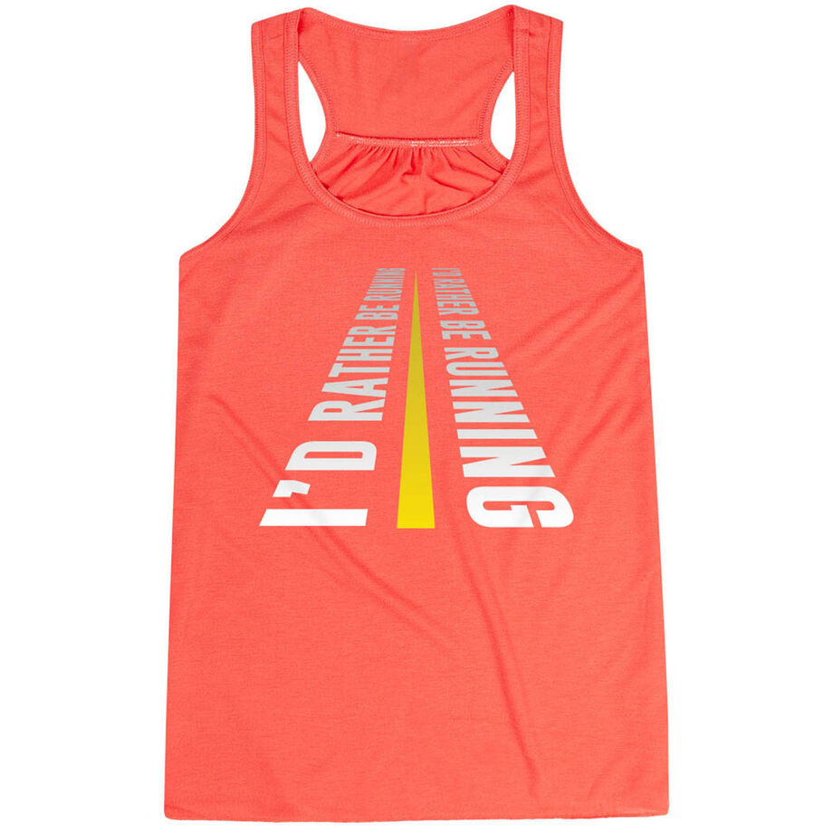 Flowy Racerback Tank Top - I'd Rather Be Running